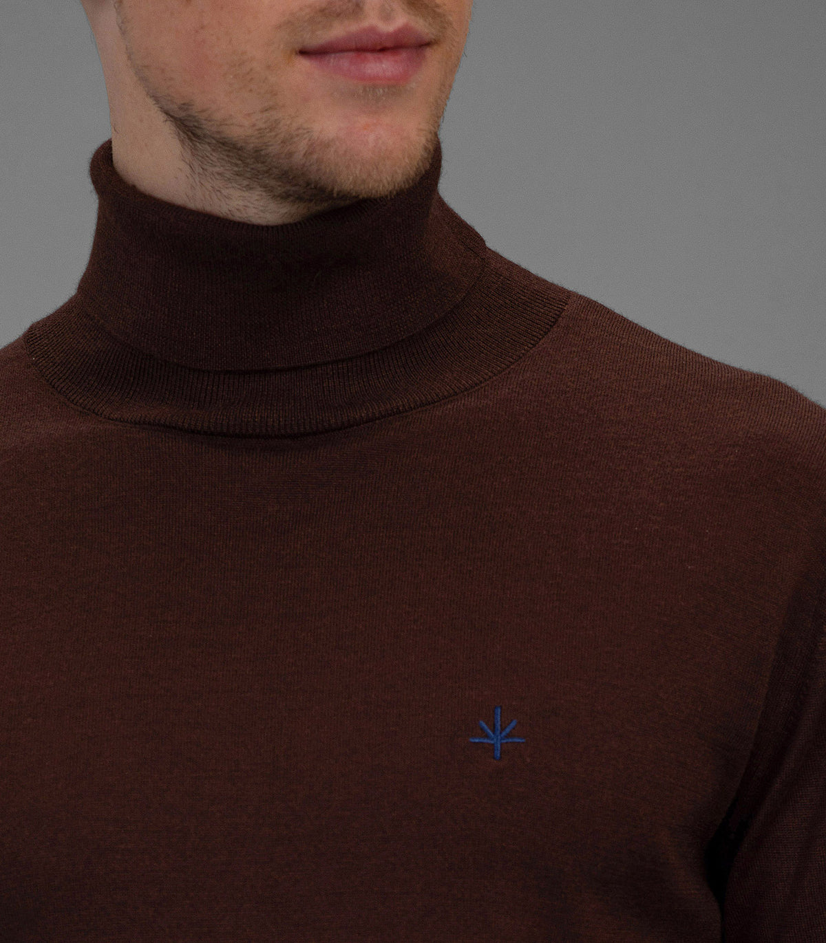 Roger Roll Neck Sweater - Brown