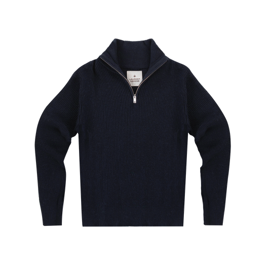 Auvergne Zipper Sweater - Navy