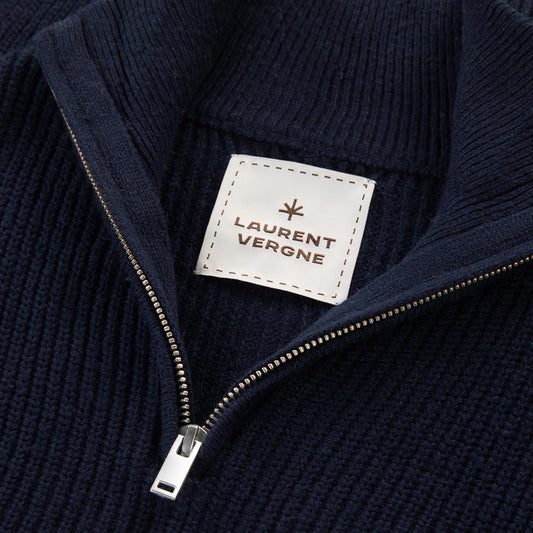 Auvergne Zipper Sweater - Navy