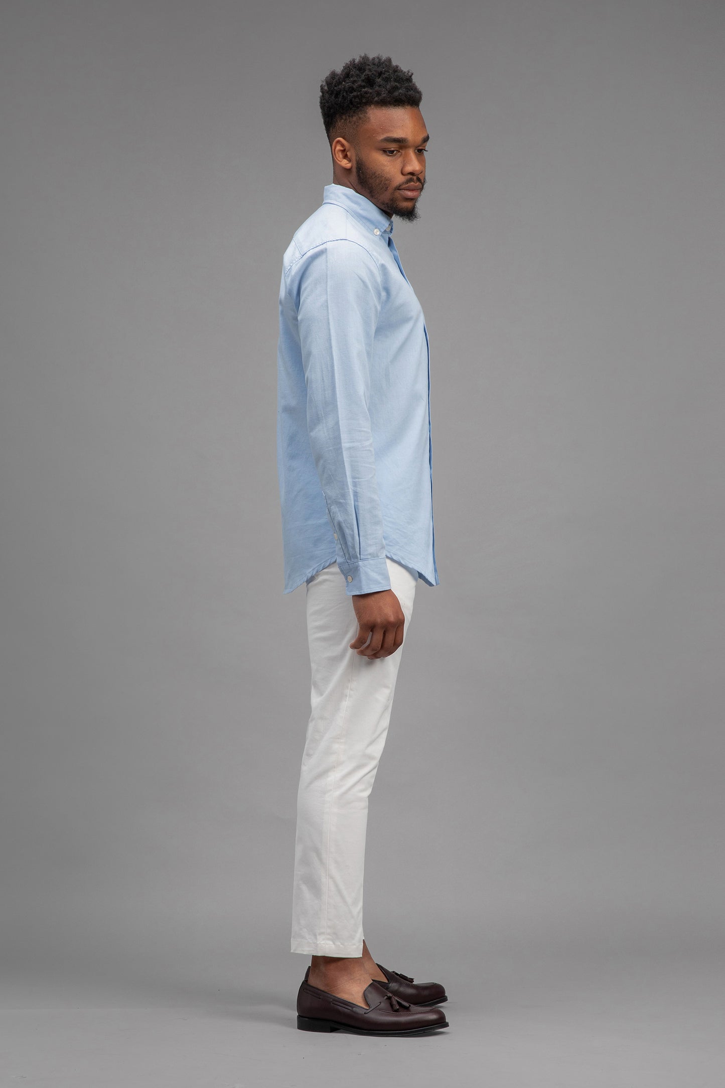 Brive - Linnen Cotton Shirt - Light Blue