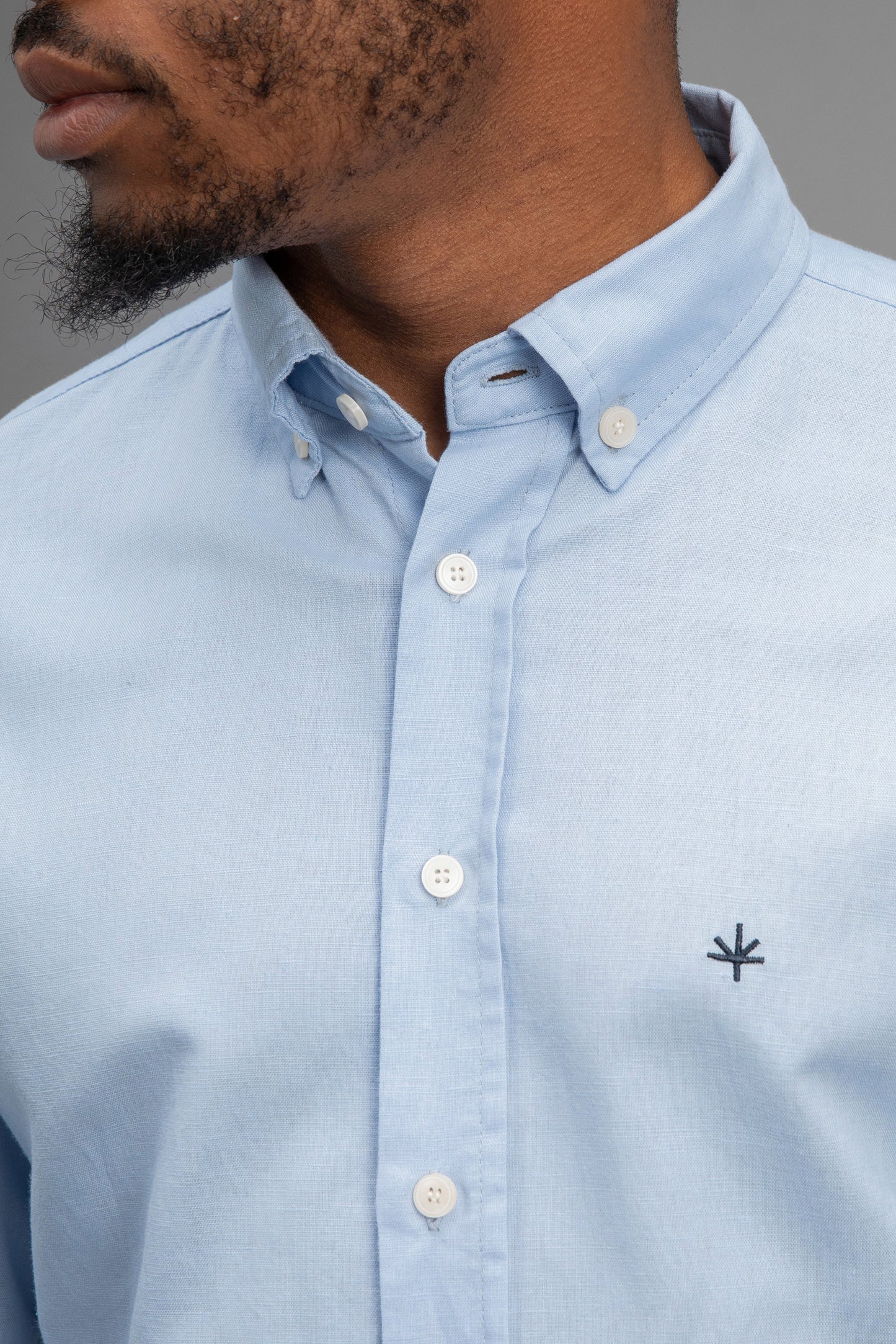 Brive - Linnen Cotton Shirt - Light Blue
