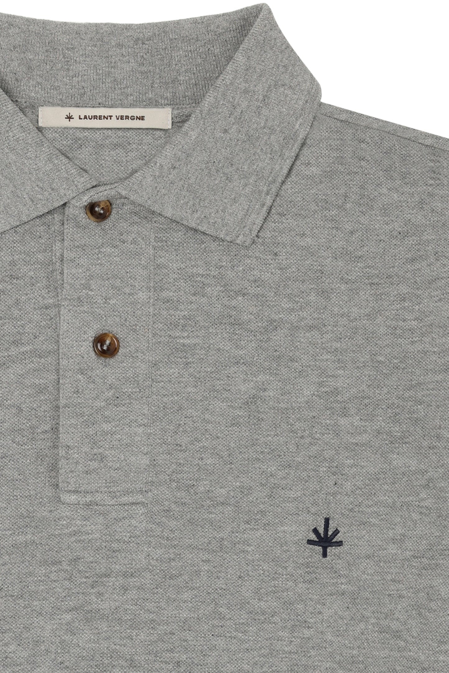 Hugo Cotton Pique Polo in Gris Melange
