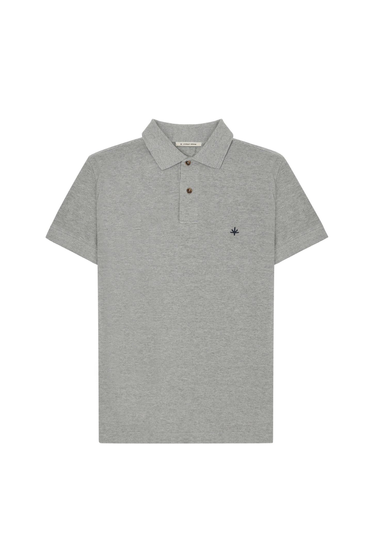 Hugo Cotton Pique Polo in Gris Melange