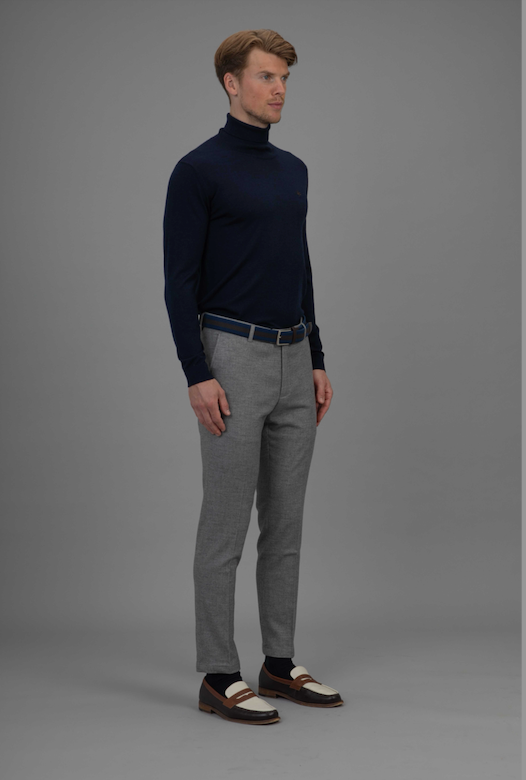 Pre-order: Roger Roll Neck Sweater - Navy