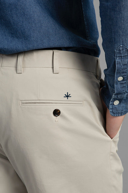 Bruno Cotton Stretch Chino - Beige