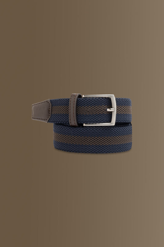 Belt woven brown stripe