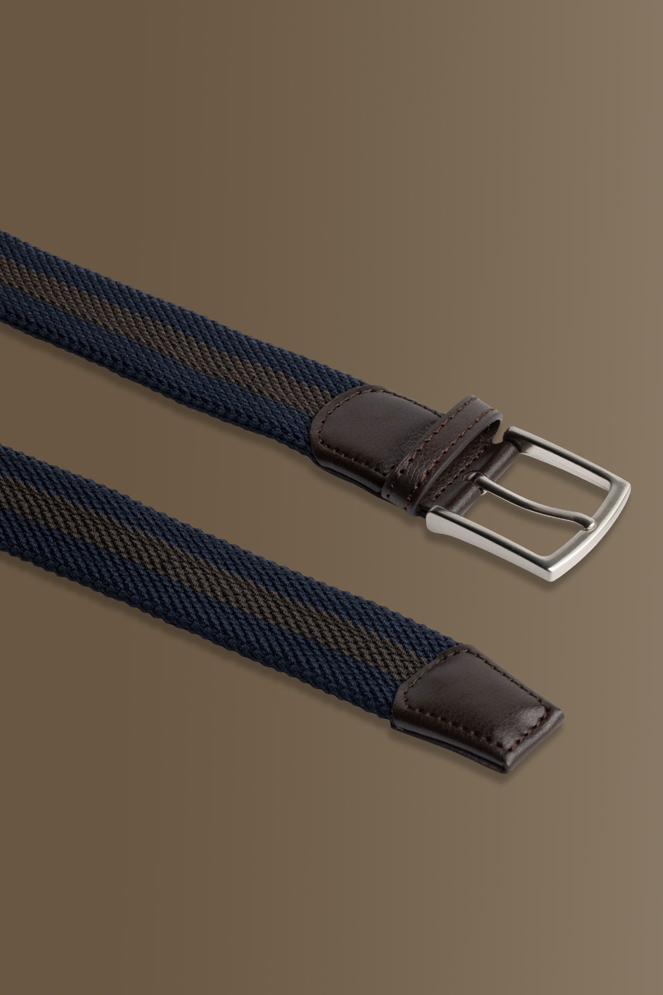 Tours - Belt woven brown stripe