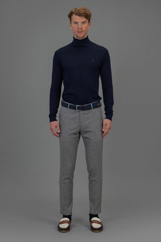 Pre-order: Roger Roll Neck Sweater - Navy