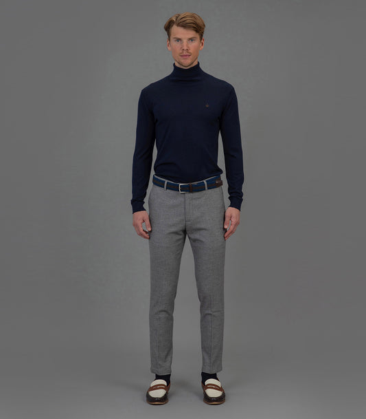 Roger Roll Neck Sweater - Navy