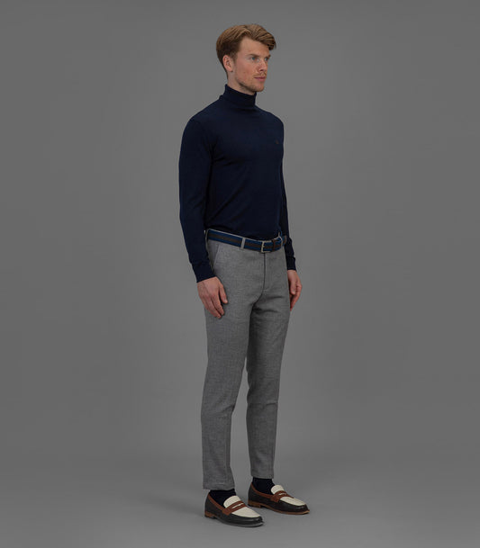 Roger Roll Neck Sweater - Navy
