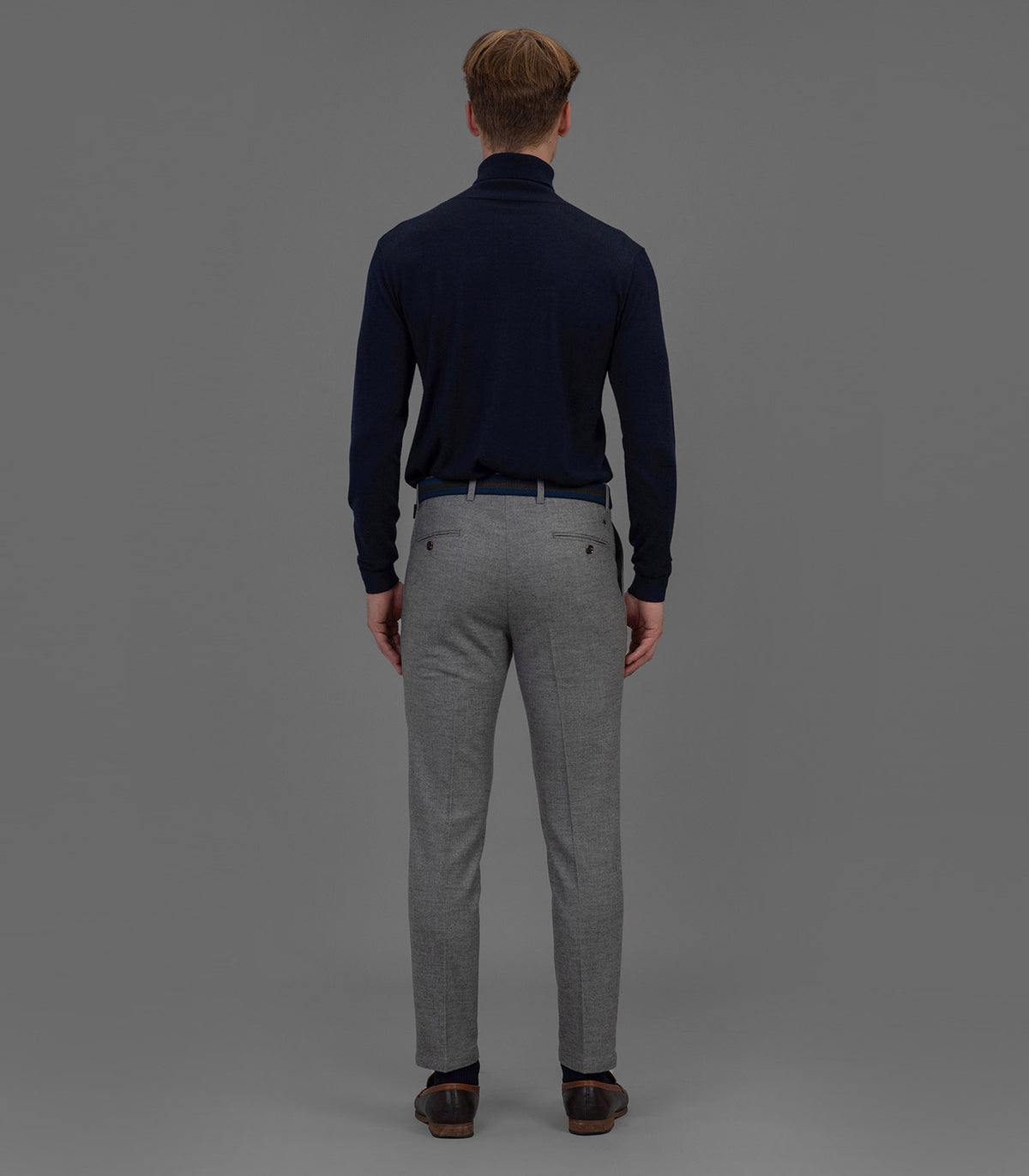 Roger Roll Neck Sweater - Navy