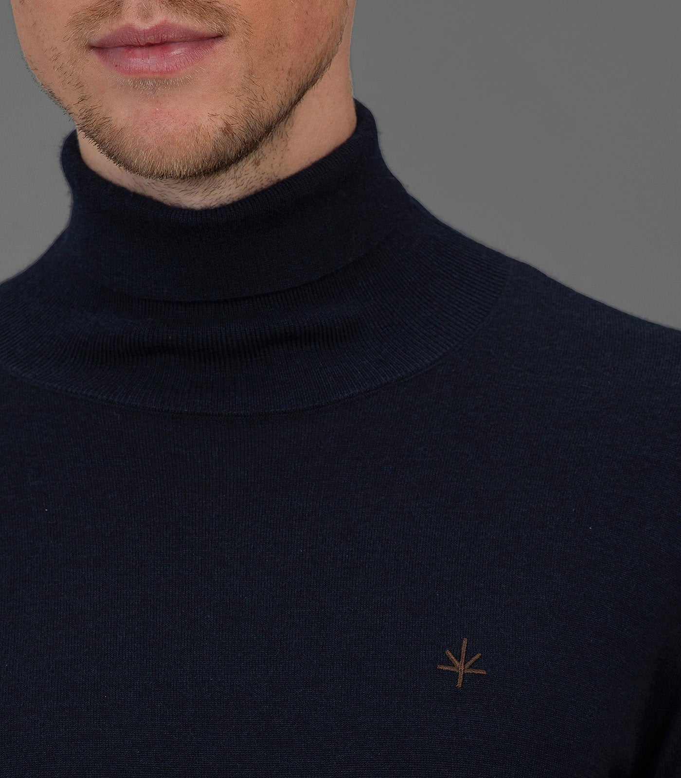 Roger Roll Neck Sweater - Navy
