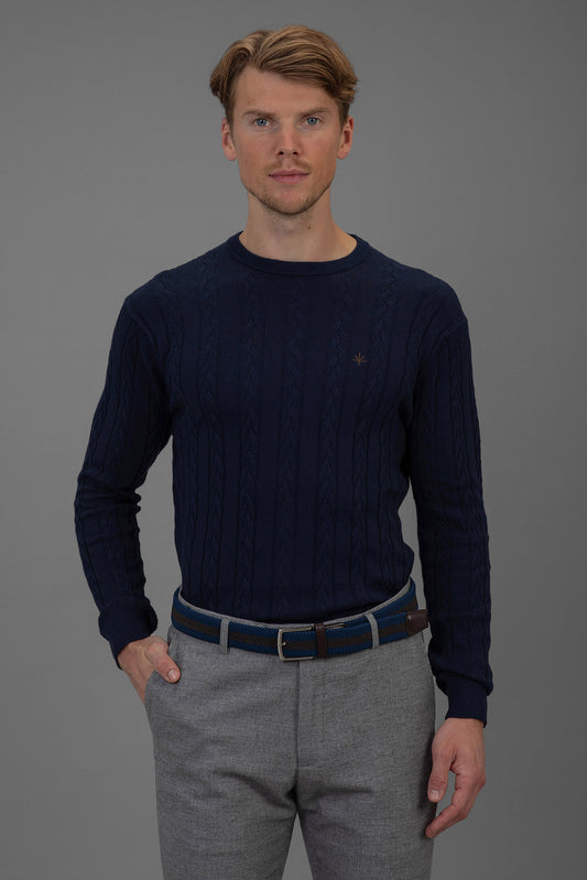 Sorbonne - Cable Sweater - Navy