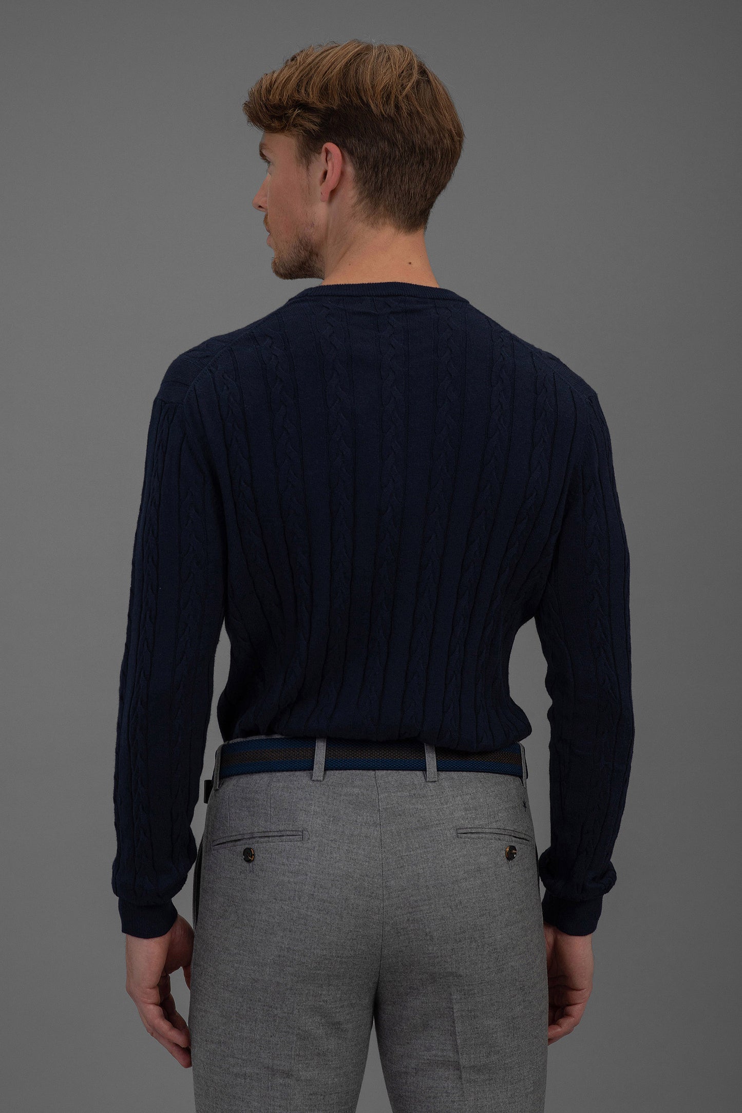 Sorbonne - Cable Sweater - Navy