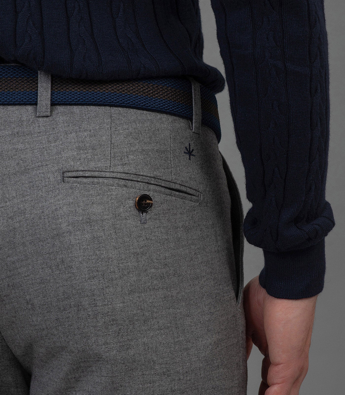 Tours - Belt woven brown stripe
