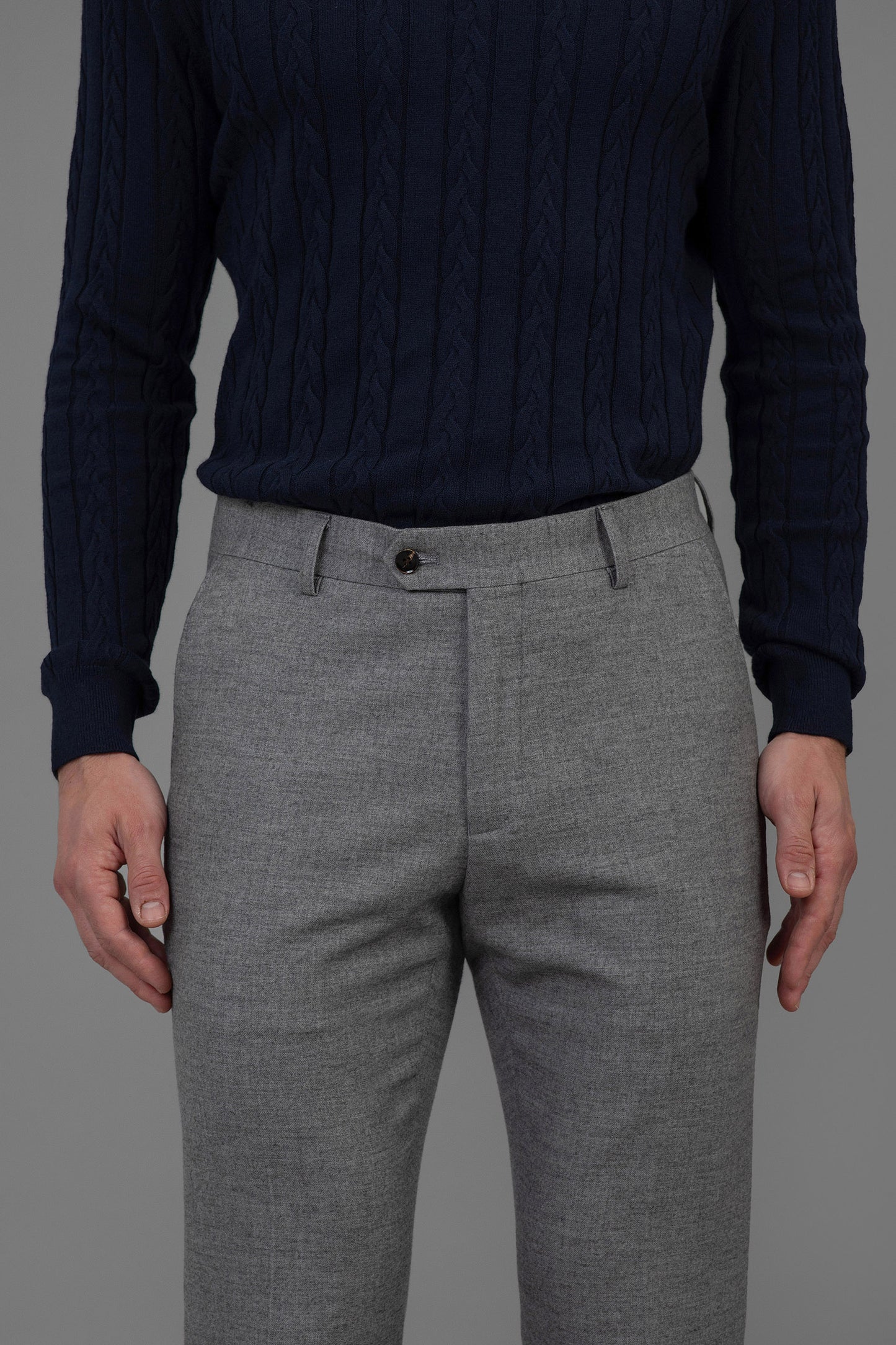 Pierre - Flannel Trouser - Grey