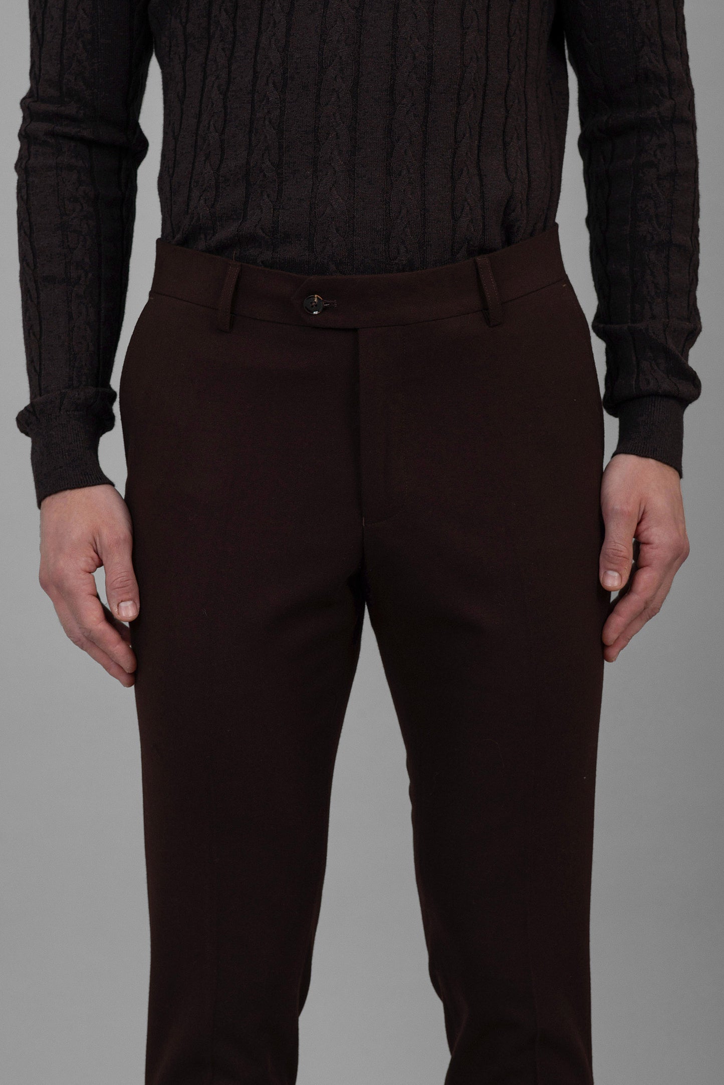 Pierre - Flannel Trouser - Brown