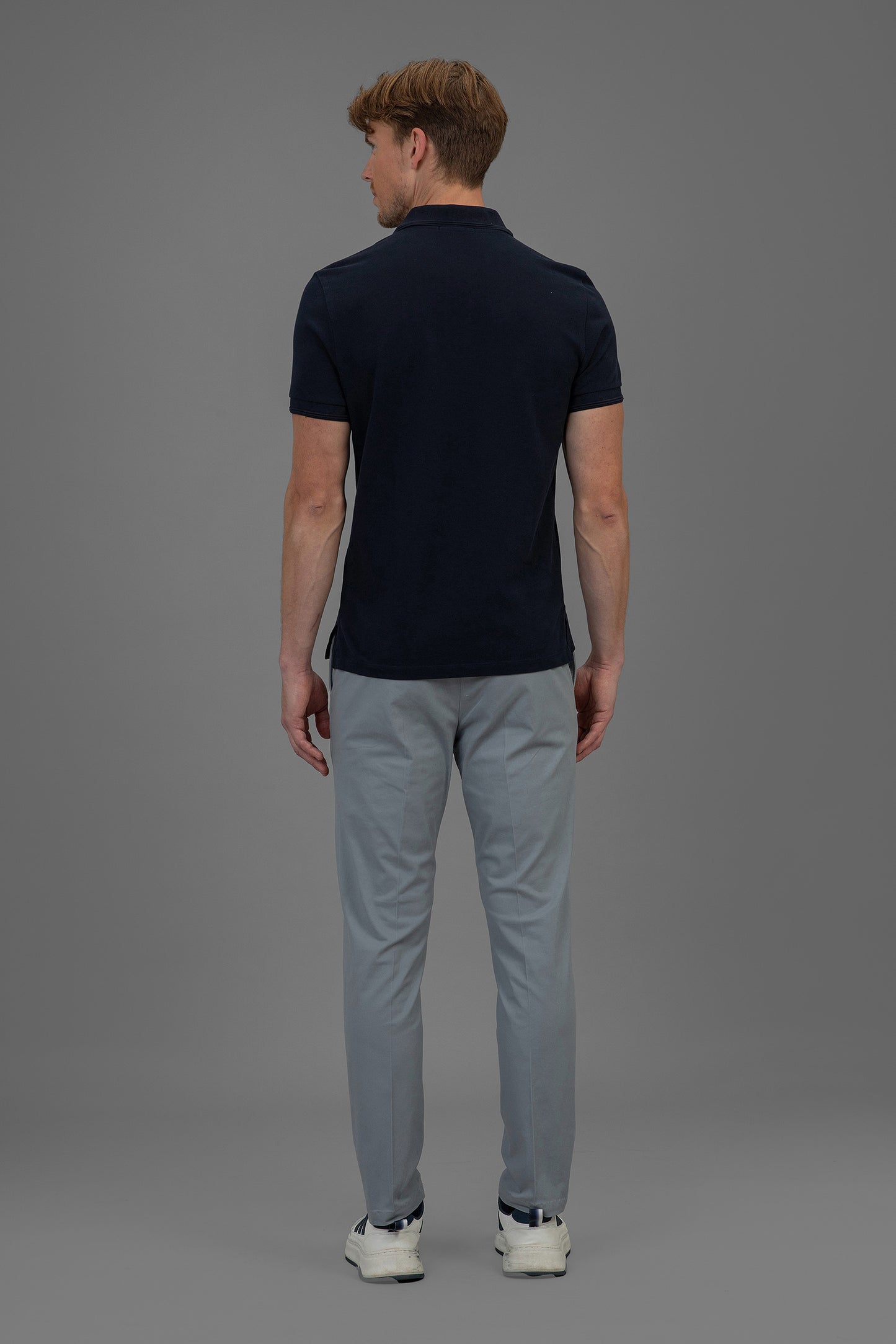 Hugo Cotton Pique Polo in Navy Blue