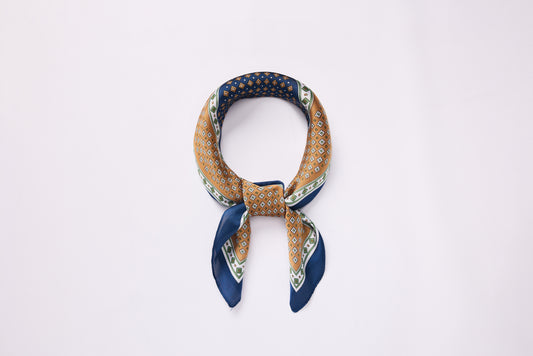 Cheverny Shawl - Blauw met Oranje