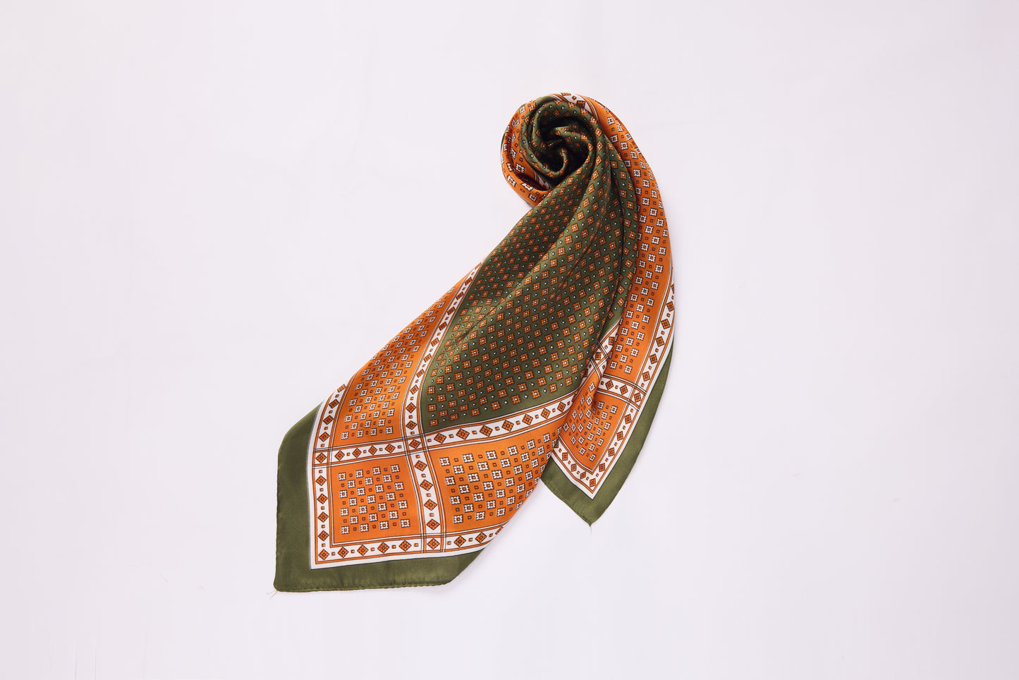 Cheverny Shawl - Groen met Oranje