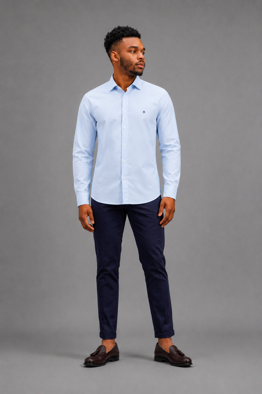 Toulon Linnen Shirt - Licht Blauw