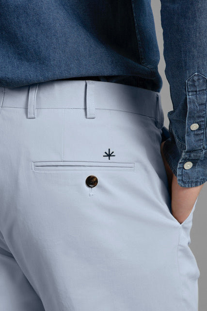 Bruno Cotton Stretch Chino - Ciel Blue