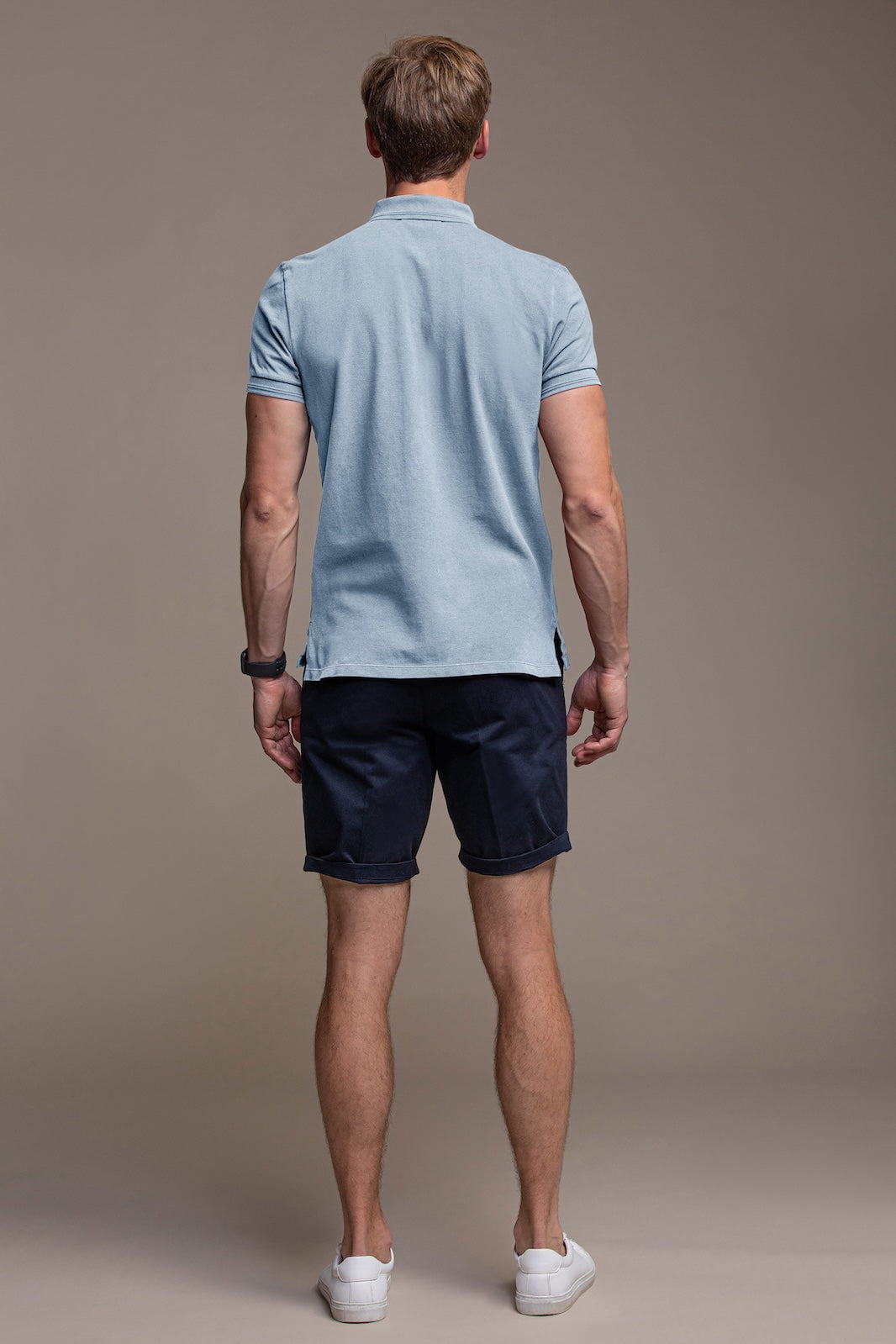 Hugo Cotton Pique Polo in Blue Ciel