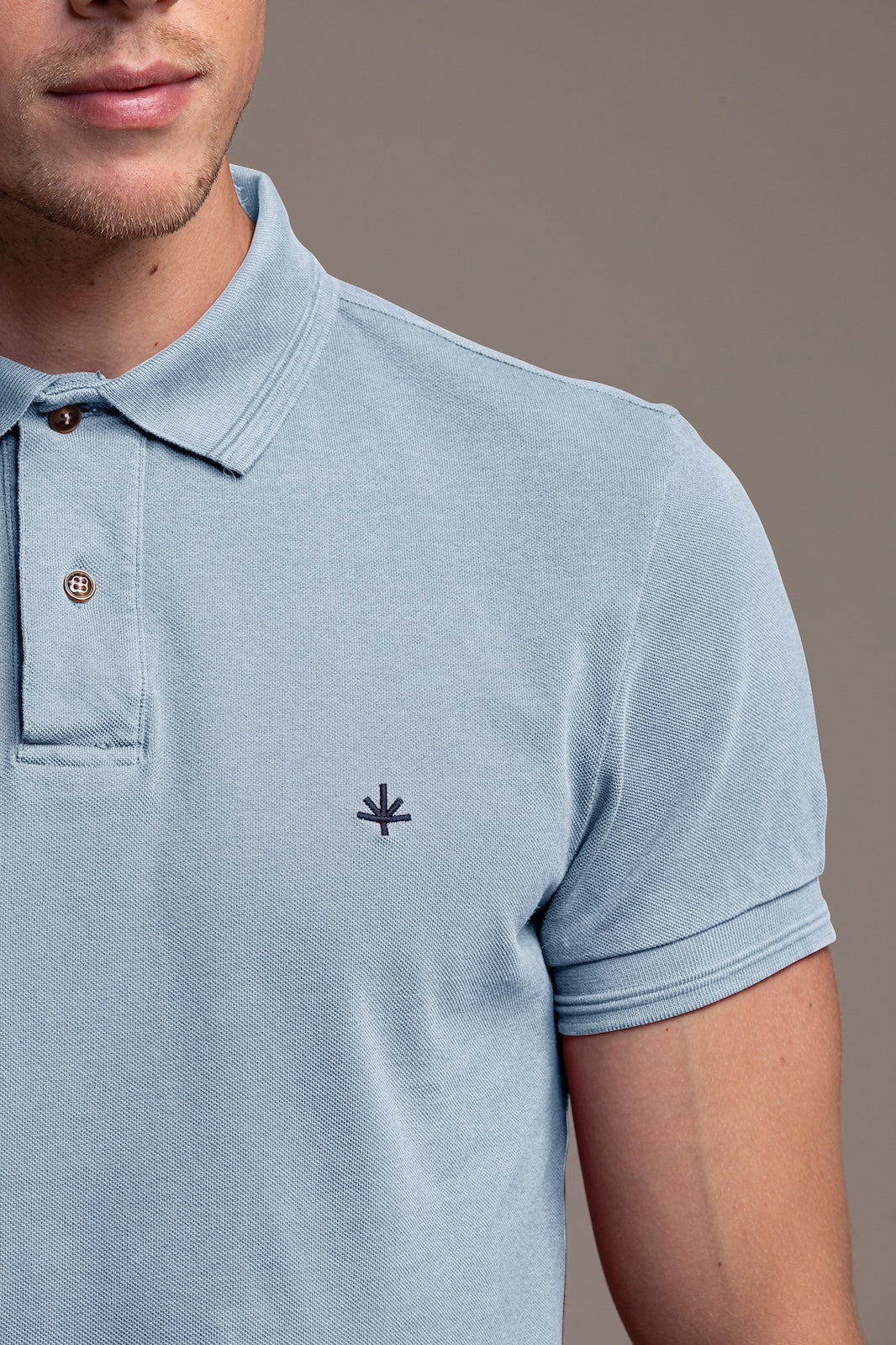 Hugo Cotton Pique Polo in Blue Ciel