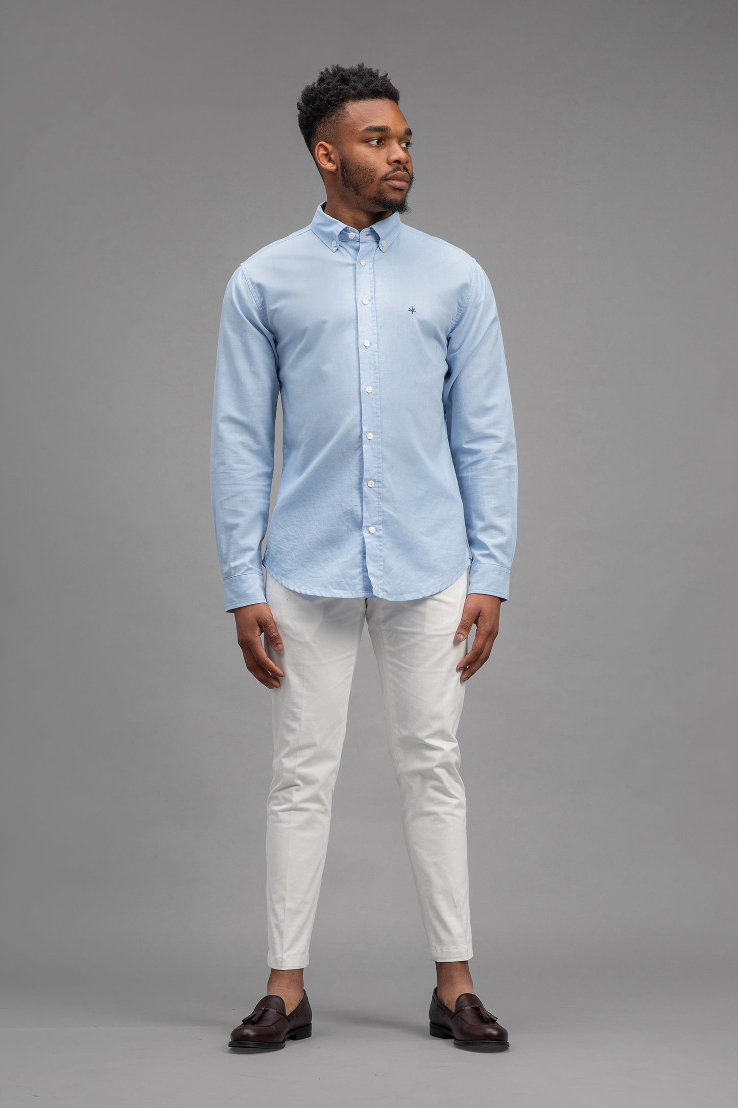 Brive - Linnen Cotton Shirt - Light Blue