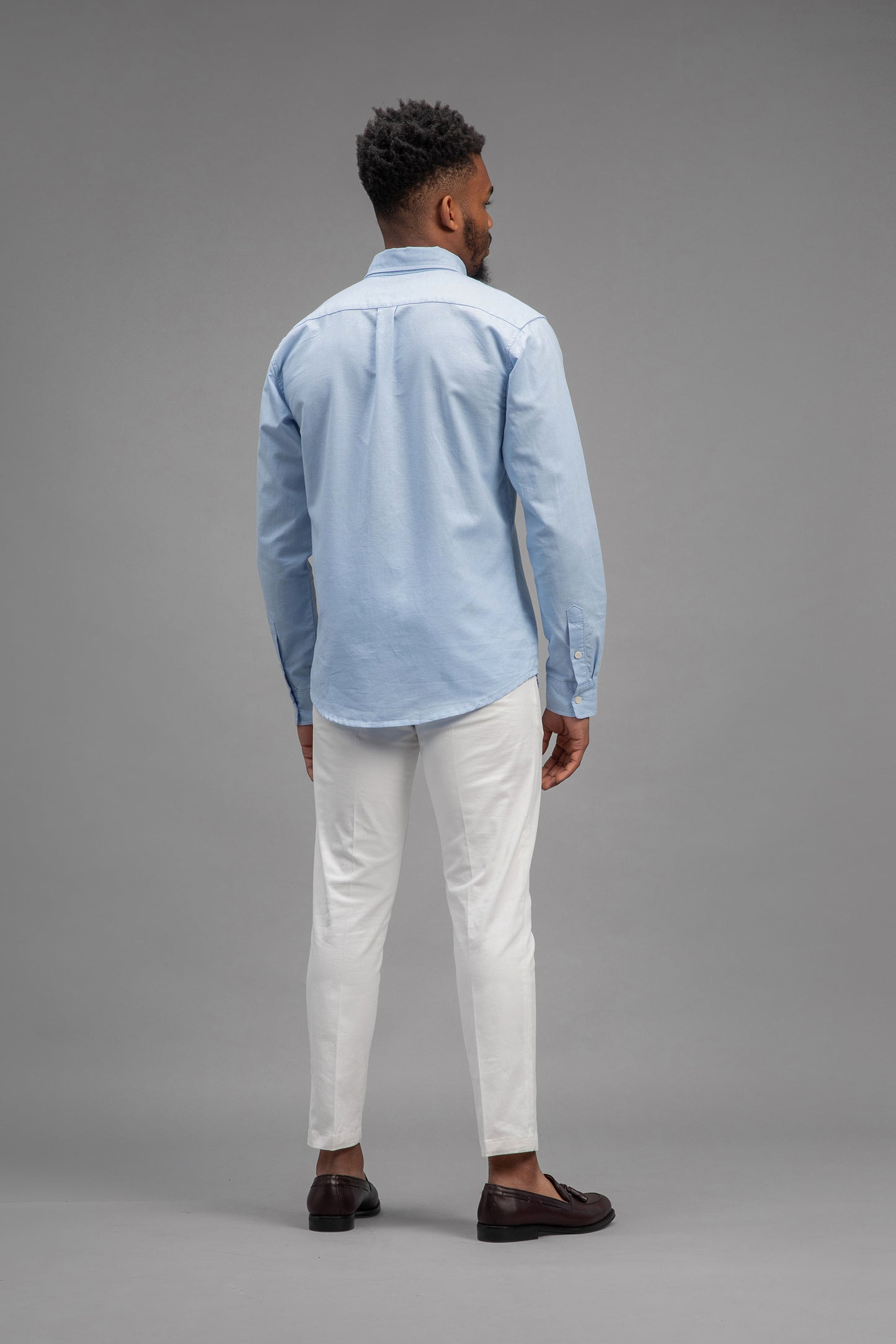 Brive - Linnen Cotton Shirt - Light Blue