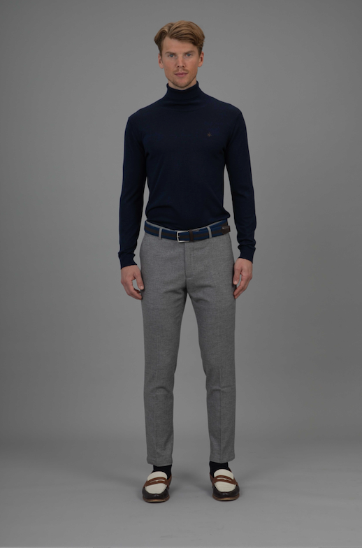 Pre-order: Roger Roll Neck Sweater - Navy