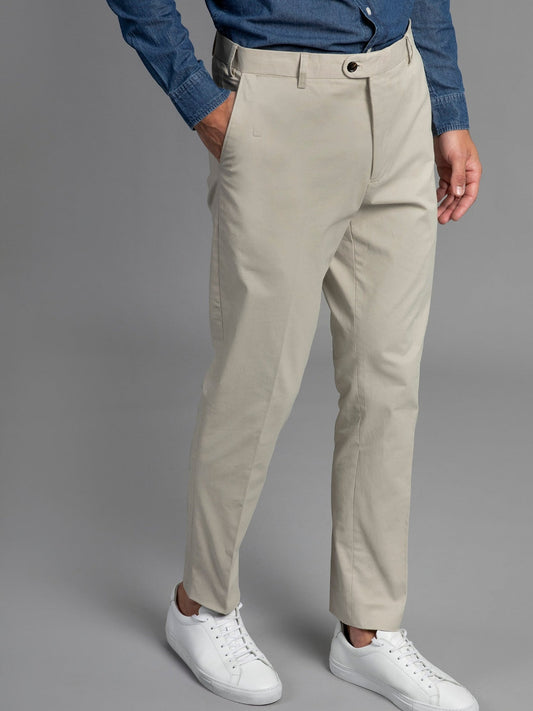 Bruno Cotton Stretch Chino - Beige