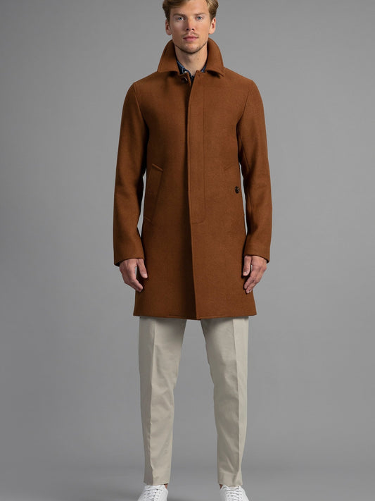 Cognac single breasted Coat