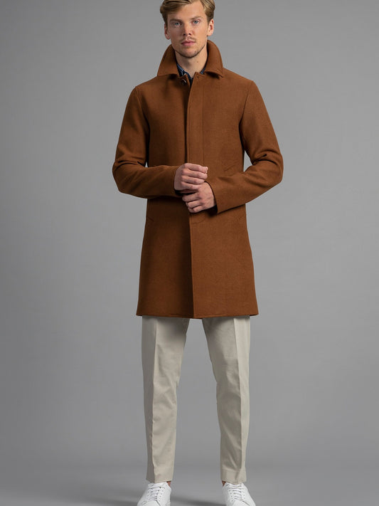 Cognac single breasted Coat