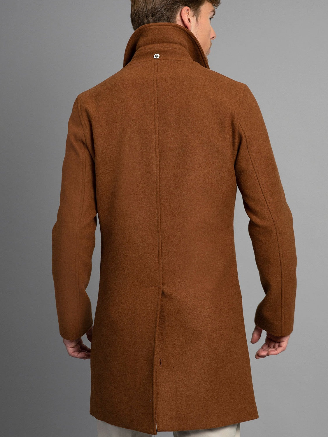 Cognac single breasted Coat