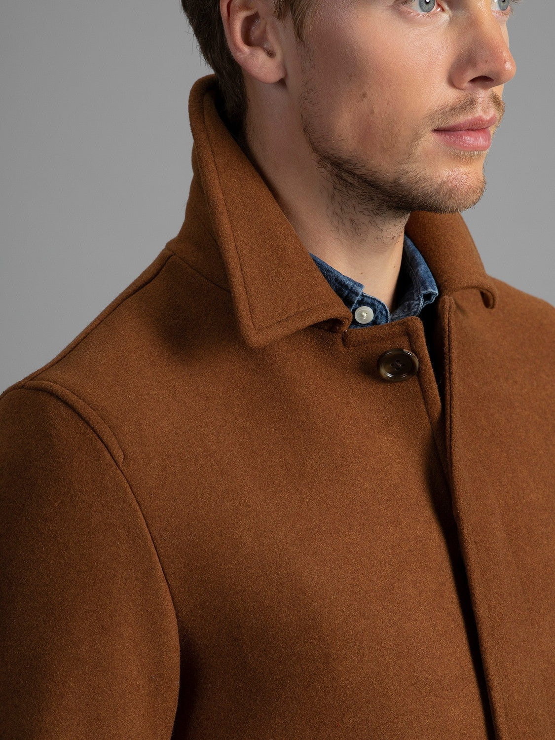 Cognac single breasted Coat