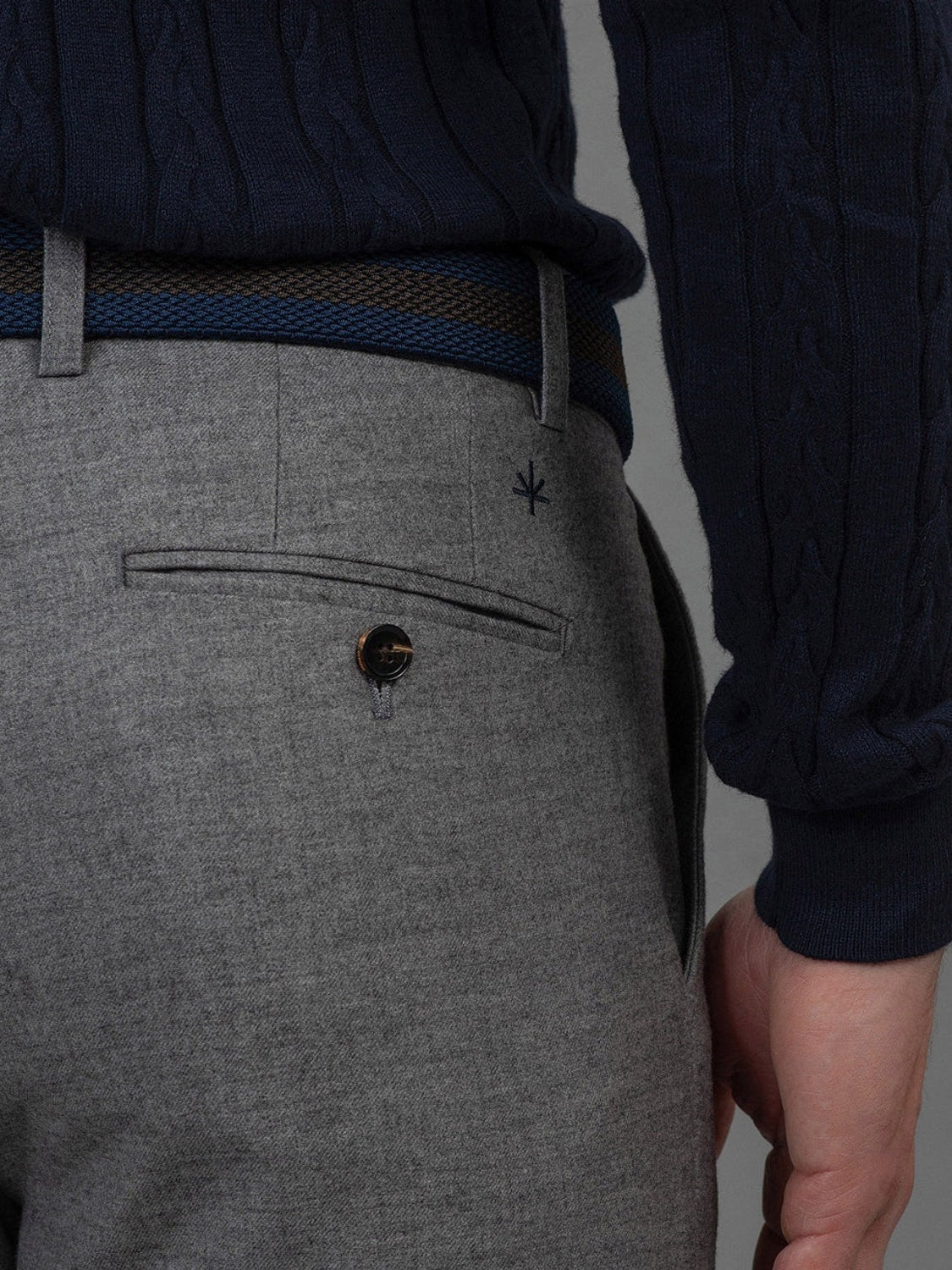 Tours - Belt woven brown stripe