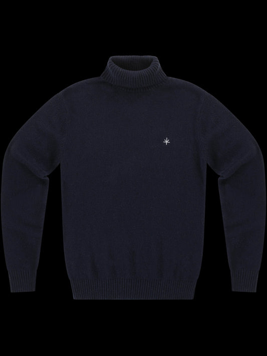 Alsace Roll Neck Sweater - Navy