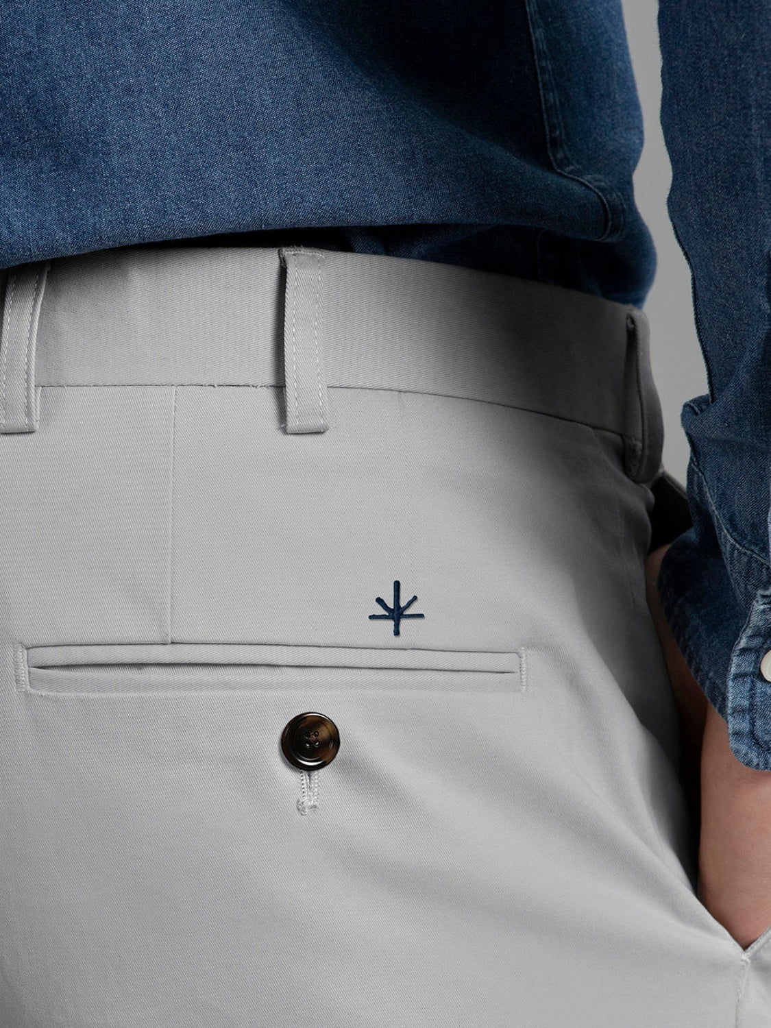 Bruno Cotton Stretch Chino - French Grey