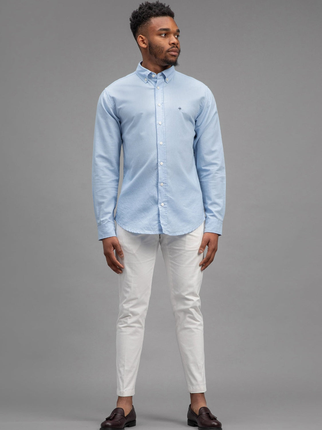 Brive - Linnen Cotton Shirt - Light Blue