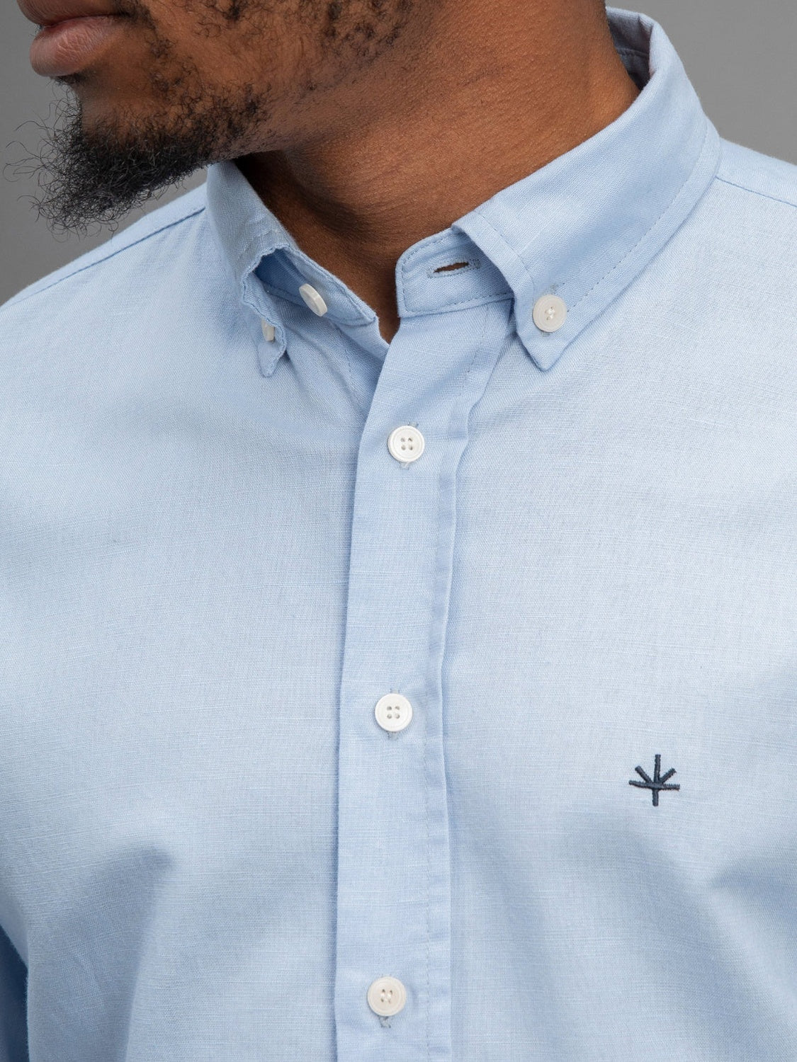 Brive - Linnen Cotton Shirt - Light Blue