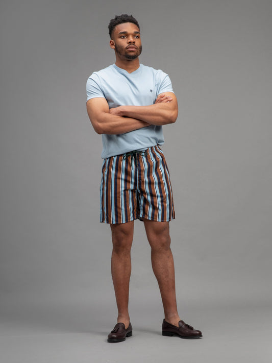 Riviera - Colored striped Swim Short