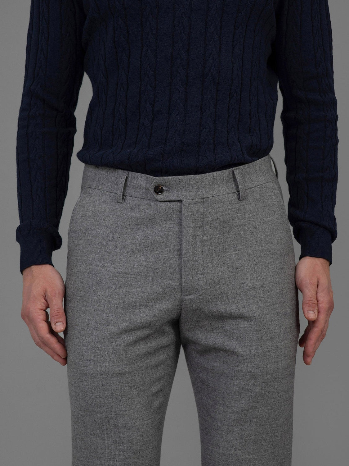Pierre - Flannel Trouser - Grey