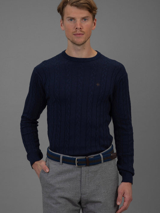 Sorbonne - Cable Sweater - Navy