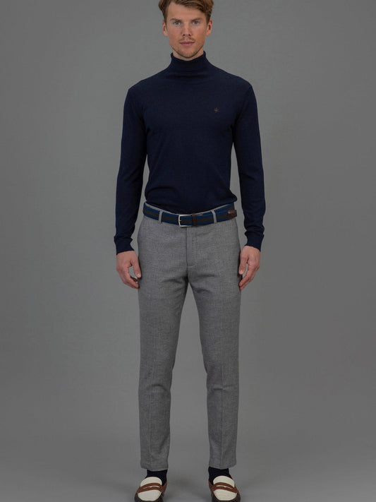 Roger Roll Neck Sweater - Navy