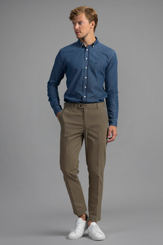 Bruno Cotton Stretch Chino - Taupe