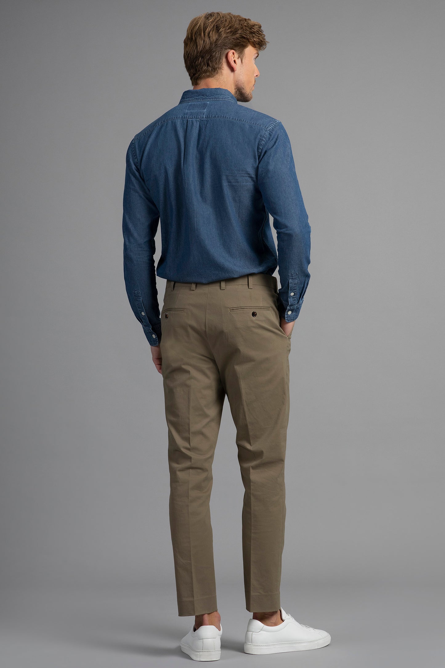 Bruno Cotton Stretch Chino - Taupe