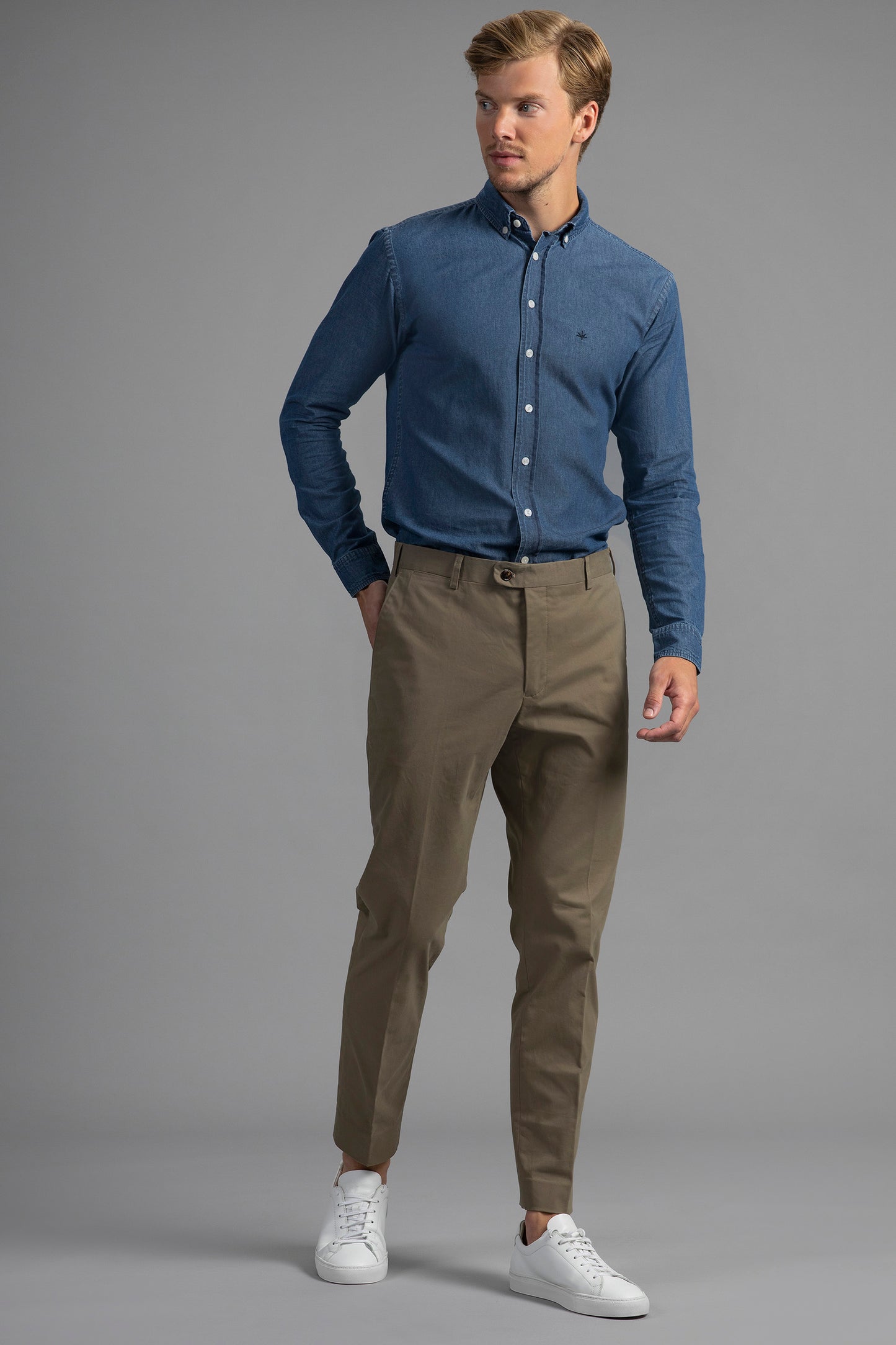 Bruno Cotton Stretch Chino - Taupe