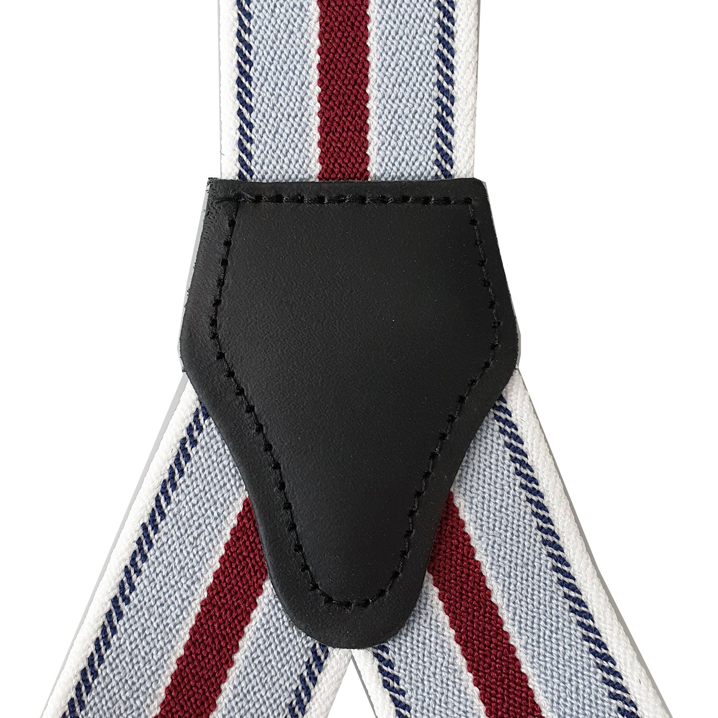Bretelles - Grey with Bordeaux Red Stripe